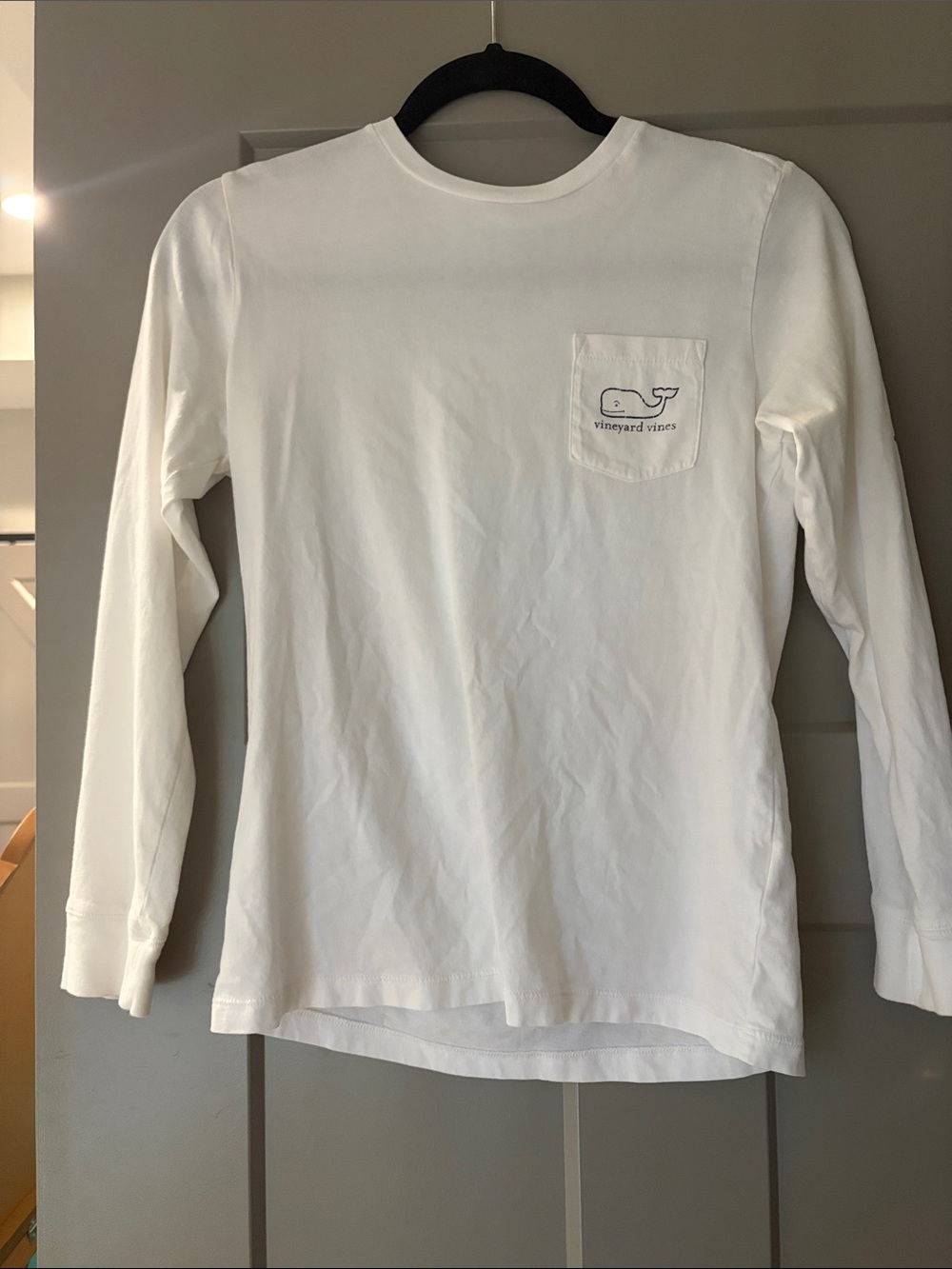 Vineyard Vines White Long-Sleeve Pocket Tee for Kids